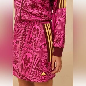 ADIDAS x FARM RIO Tropical Club Pink Skirt XS NWT